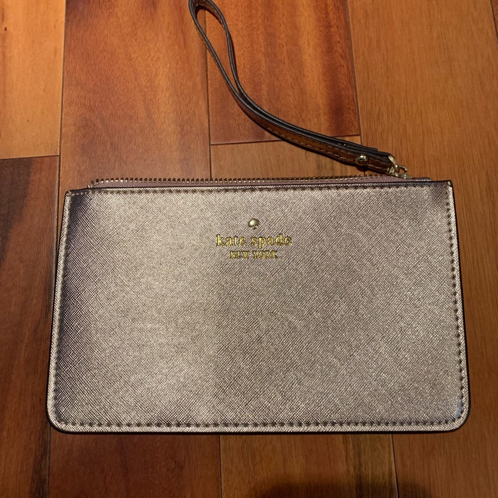 Kate spade gold wristlet